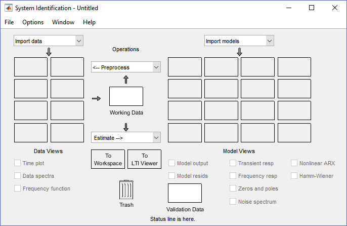 ventana del system identification